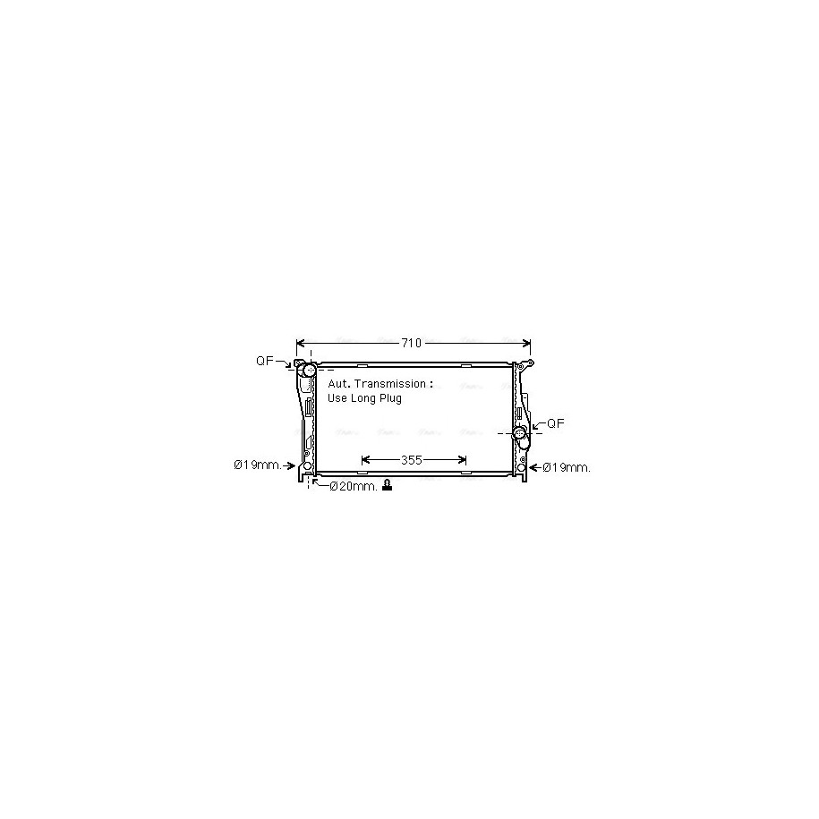 Radiator - Engine Cooling - AVA BW2542