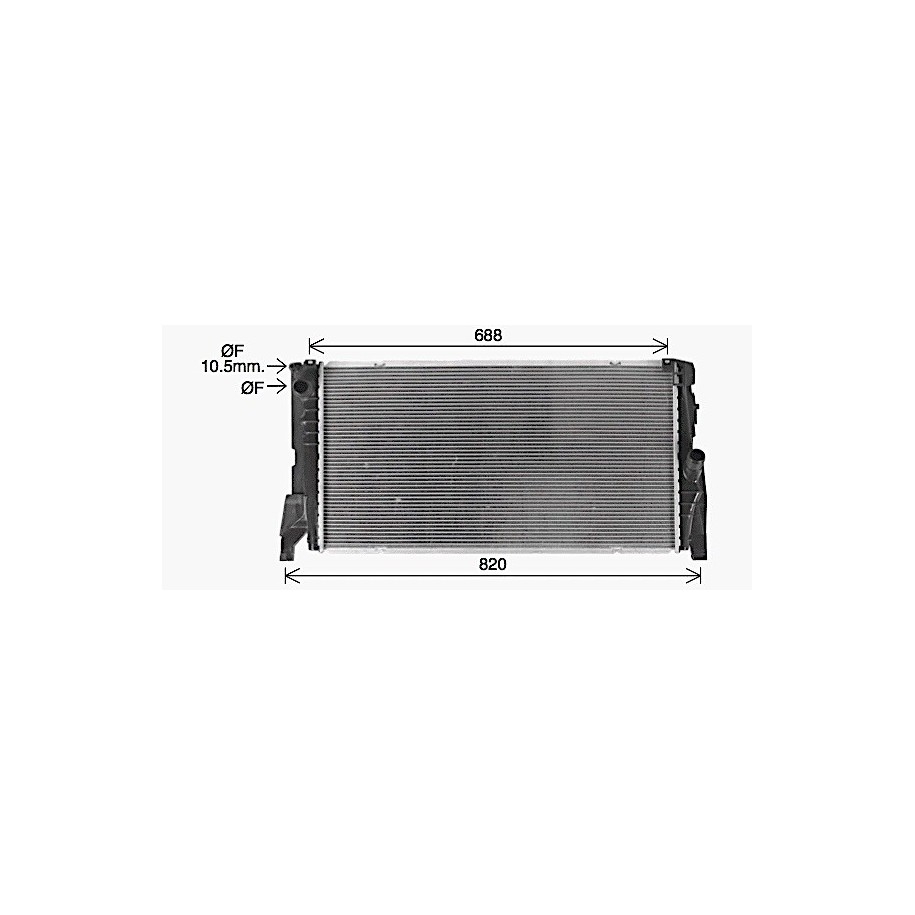 Radiator - Engine Cooling - AVA BW2585