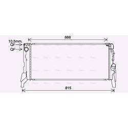 Radiator - Engine Cooling - AVA BW2587