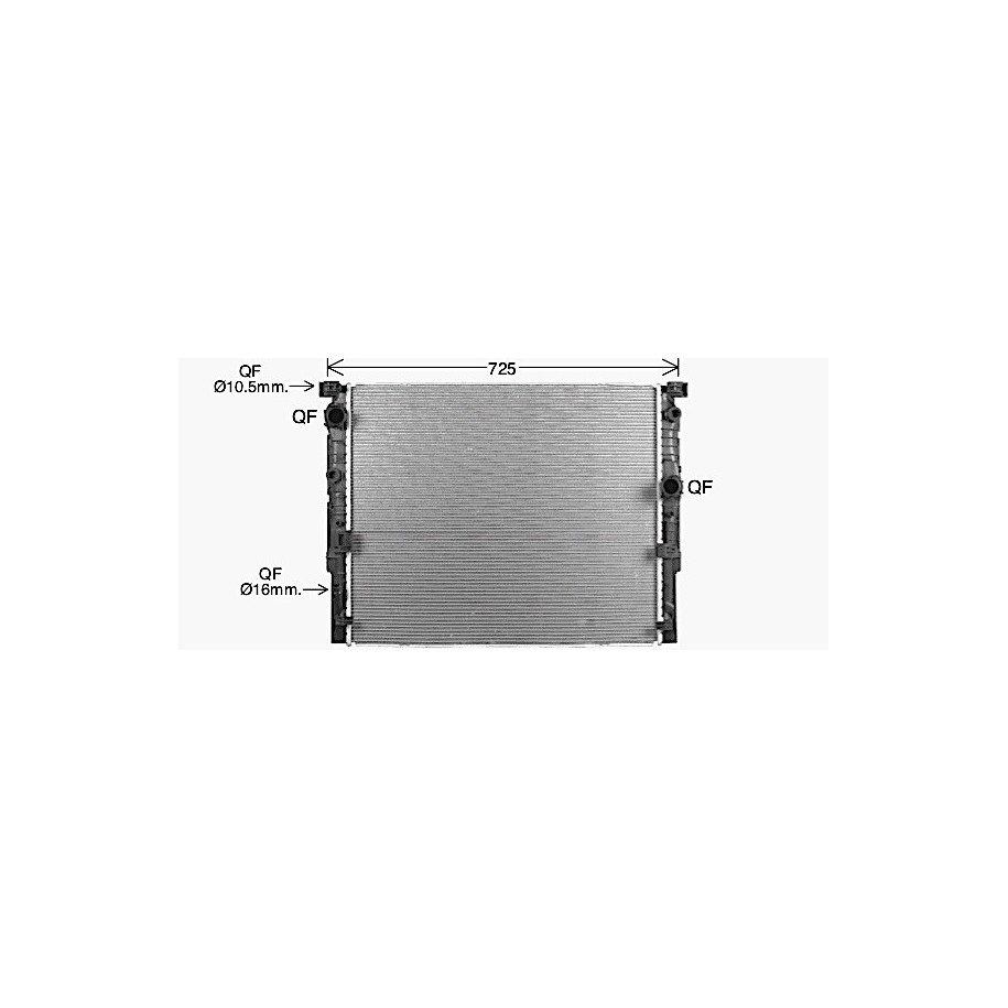 Radiator - Engine Cooling - AVA BW2623