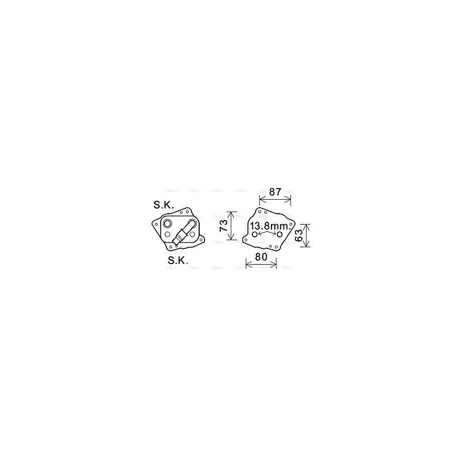 Engine Oil Cooler - AVA BW3412