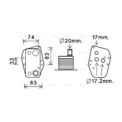 Engine Oil Cooler - AVA BW3555