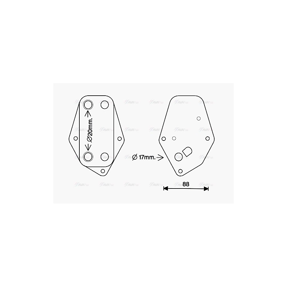 Engine Oil Cooler - AVA BW3557