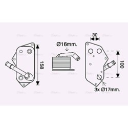 Engine Oil Cooler - AVA BW3558