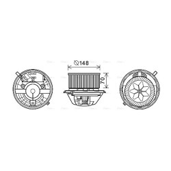 Heater Blower Motor - AVA BW8462