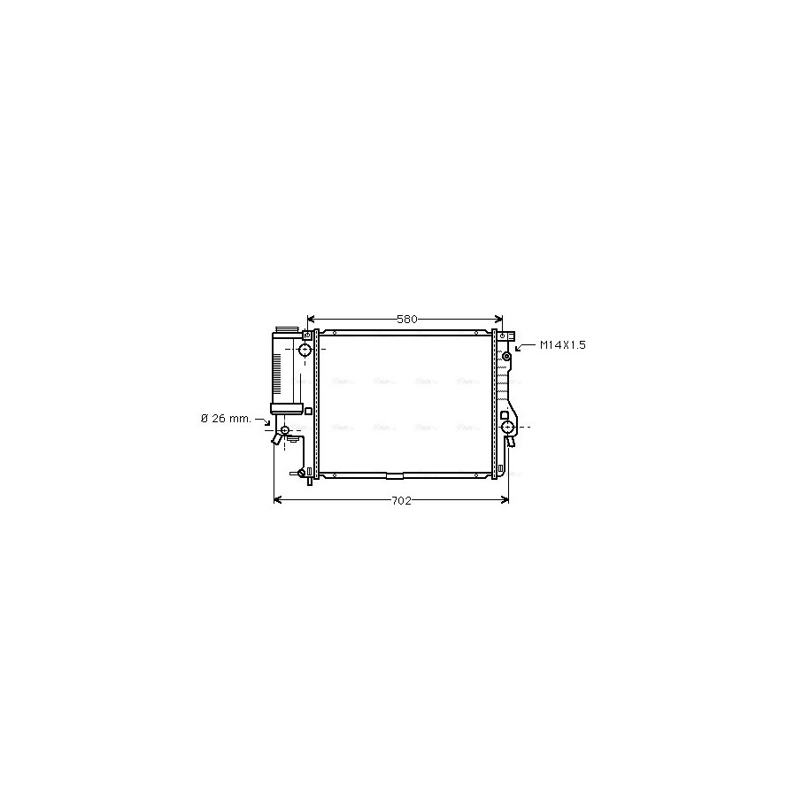 Radiator - Engine Cooling - AVA BWA2186