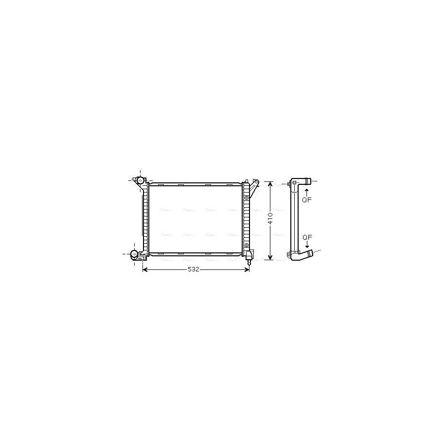 Radiator - Engine Cooling - AVA BWA2263