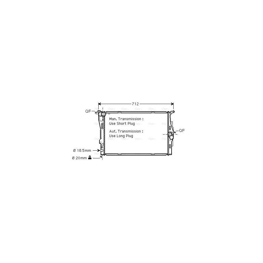 Radiator - Engine Cooling - AVA BWA2292