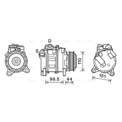 AC Compressor - AVA BWAK492
