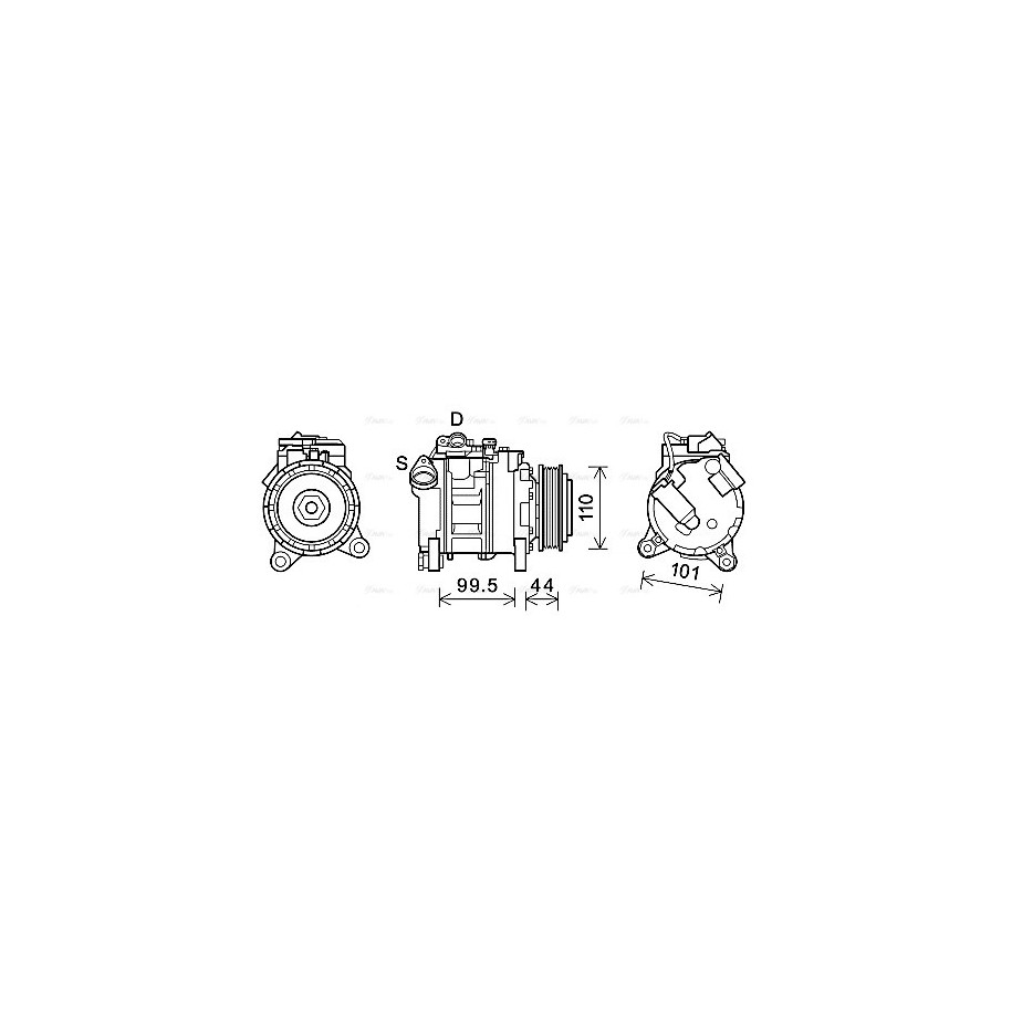 AC Compressor - AVA BWAK492