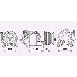 AC Compressor - AVA BWAK567