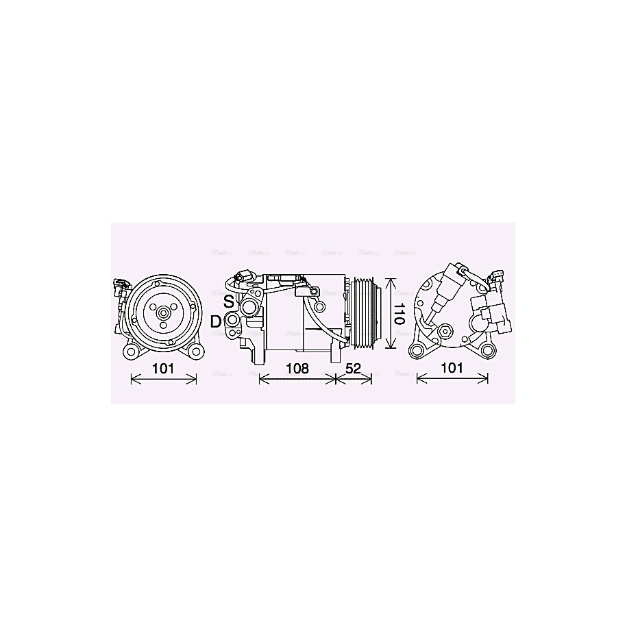 AC Compressor - AVA BWAK567