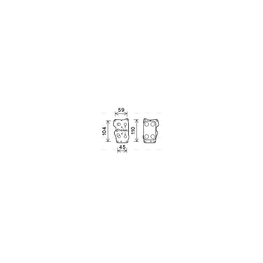 Engine Oil Cooler - AVA CN3307