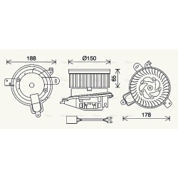 Heater Blower Motor - AVA CN8509