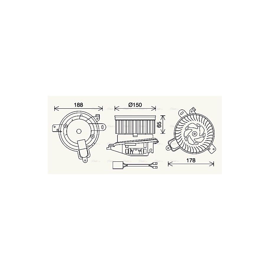Heater Blower Motor - AVA CN8509