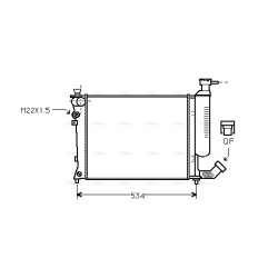 Radiator - Engine Cooling - AVA CNA2059
