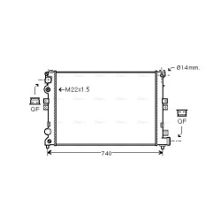 Radiator - Engine Cooling - AVA CNA2079