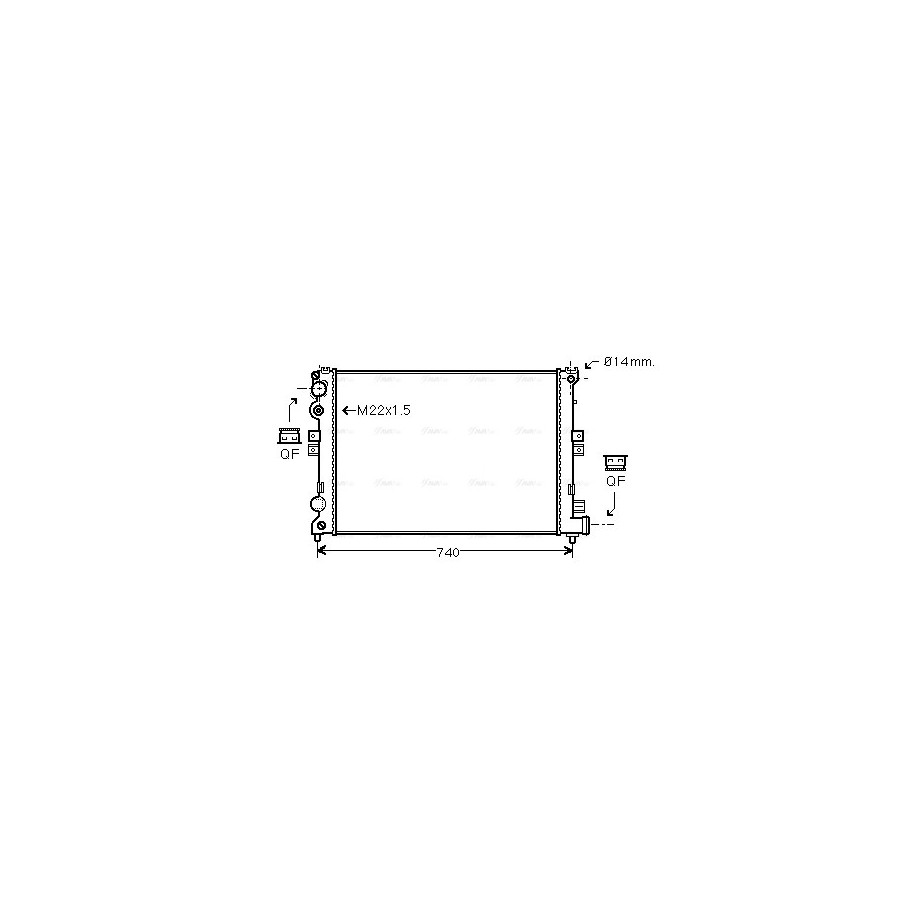 Radiator - Engine Cooling - AVA CNA2079