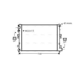 Radiator - Engine Cooling - AVA CNA2089