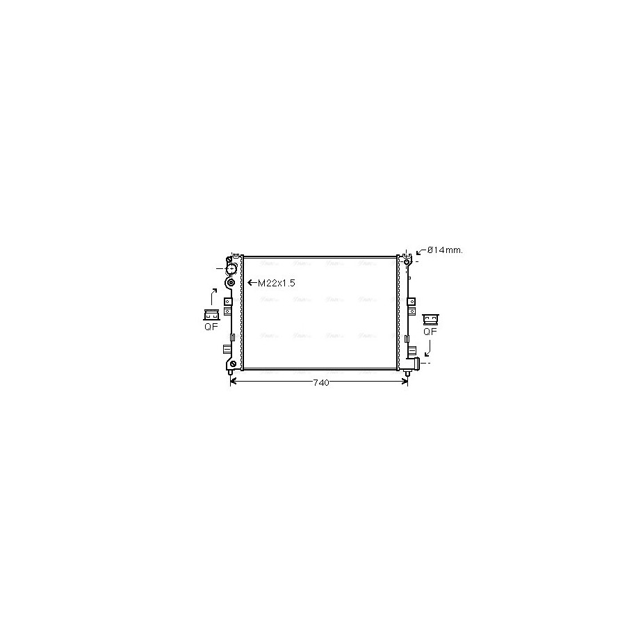 Radiator - Engine Cooling - AVA CNA2089