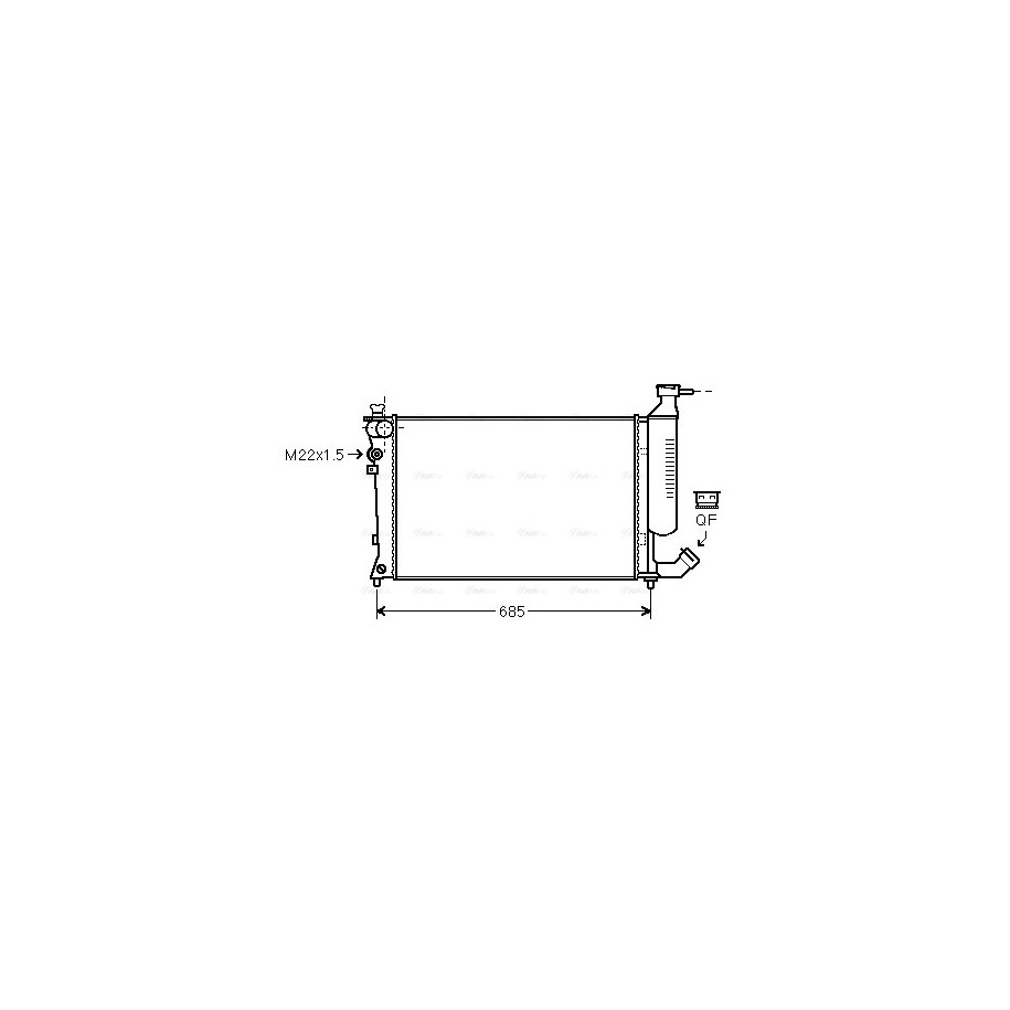 Radiator - Engine Cooling - AVA CNA2157