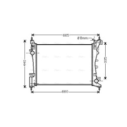 Radiator - Engine Cooling - AVA CNA2261