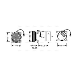 AC Compressor - AVA CNAK161