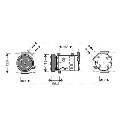 AC Compressor - AVA CNAK237