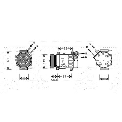 AC Compressor - AVA CNAK238