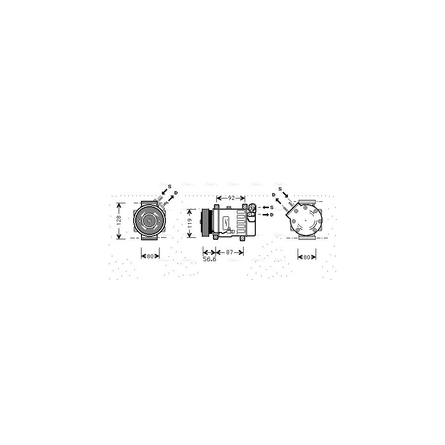AC Compressor - AVA CNAK238
