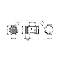 AC Compressor - AVA CNAK242