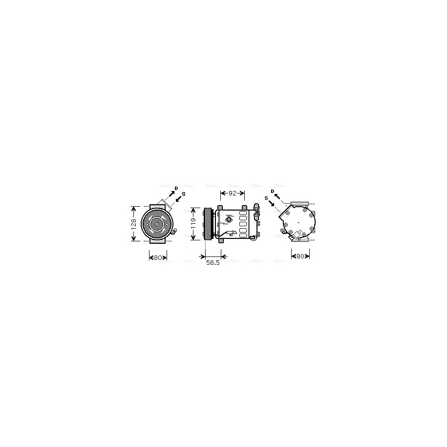 AC Compressor - AVA CNAK242