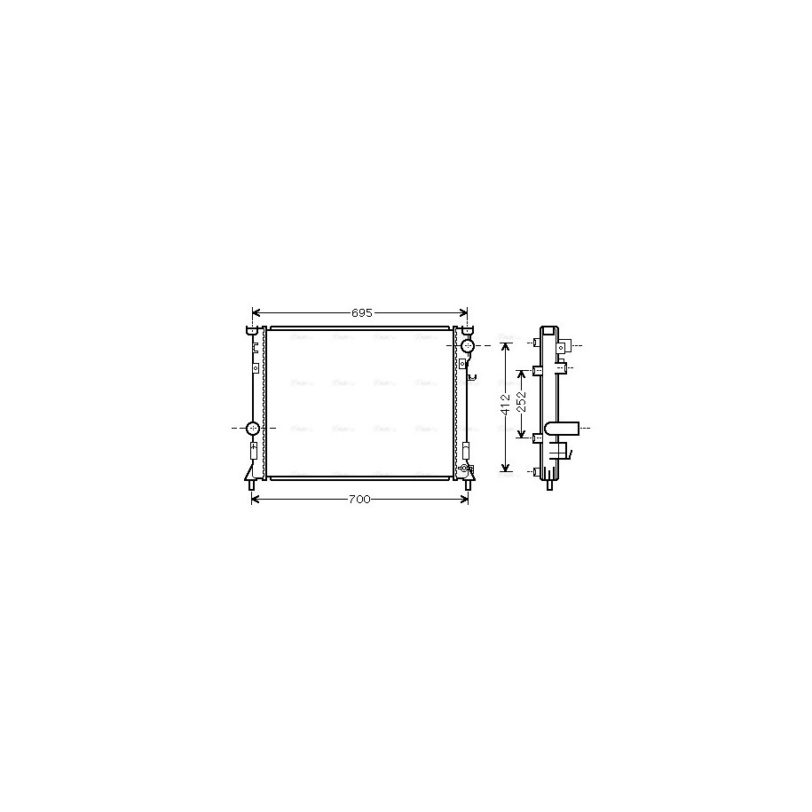 Radiator - Engine Cooling - AVA CR2097
