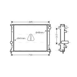 Radiator - Engine Cooling - AVA CR2138