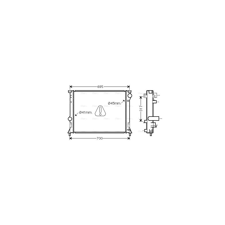 Radiator - Engine Cooling - AVA CR2138