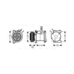 AC Compressor - AVA CRAK102