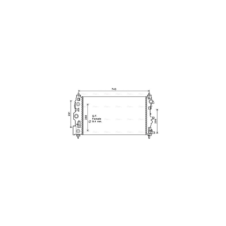 Radiator - Engine Cooling - AVA CT2046
