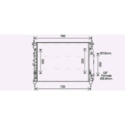 Radiator - Engine Cooling - AVA CT2067