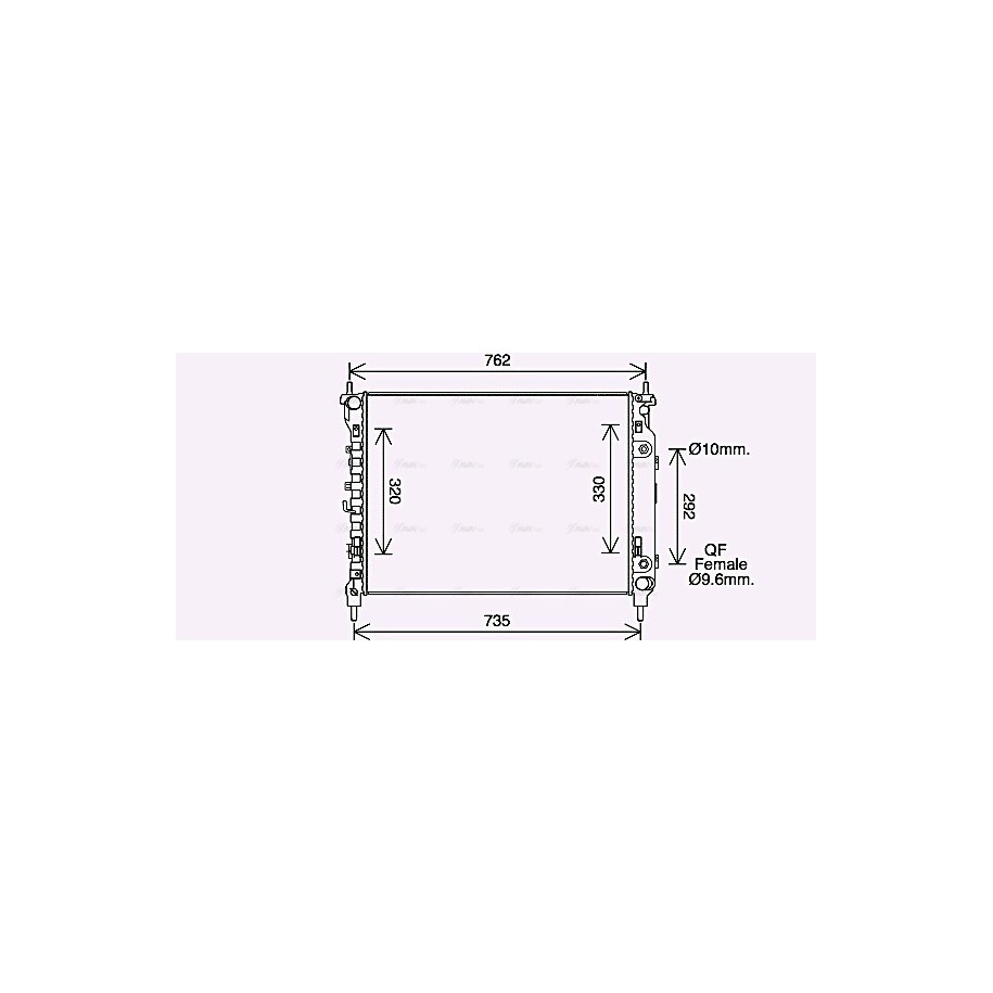 Radiator - Engine Cooling - AVA CT2067