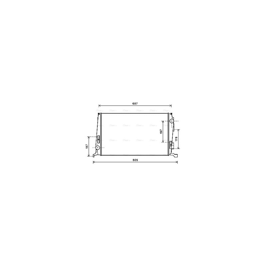 Radiator - Engine Cooling - AVA DAA2005