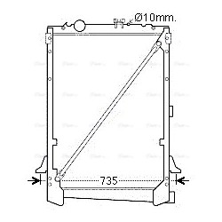 Radiator - Engine Cooling - AVA DF2030