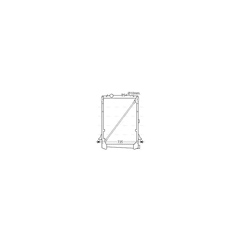 Radiator - Engine Cooling - AVA DF2030