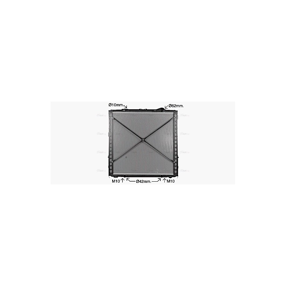 Radiator - Engine Cooling - AVA DF2098
