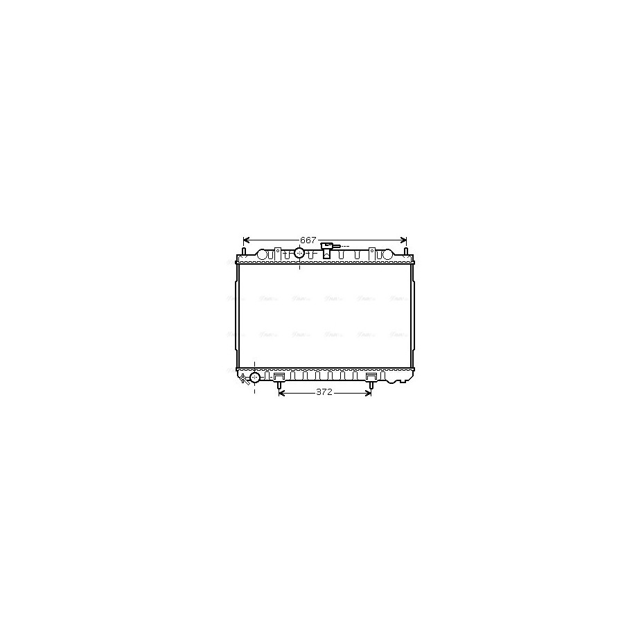Radiator - Engine Cooling - AVA DN2238