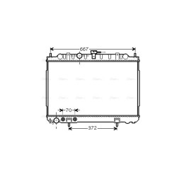Radiator - Engine Cooling - AVA DN2239