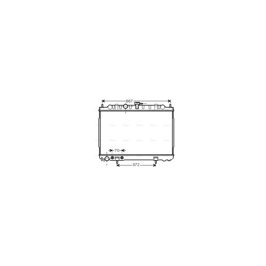 Radiator - Engine Cooling - AVA DN2239