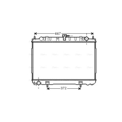 Radiator - Engine Cooling - AVA DN2241