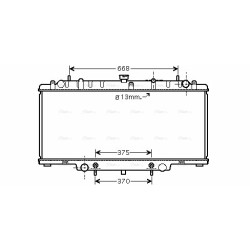 Radiator - Engine Cooling - AVA DN2264