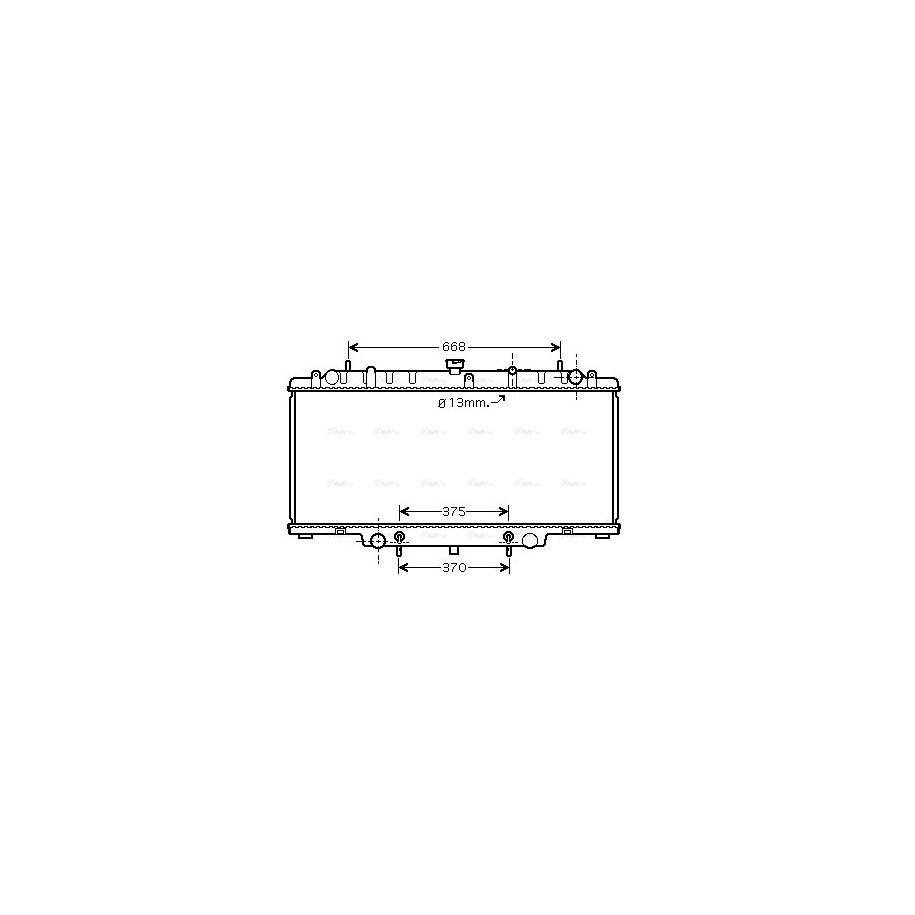 Radiator - Engine Cooling - AVA DN2264