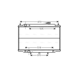 Radiator - Engine Cooling - AVA DN2302